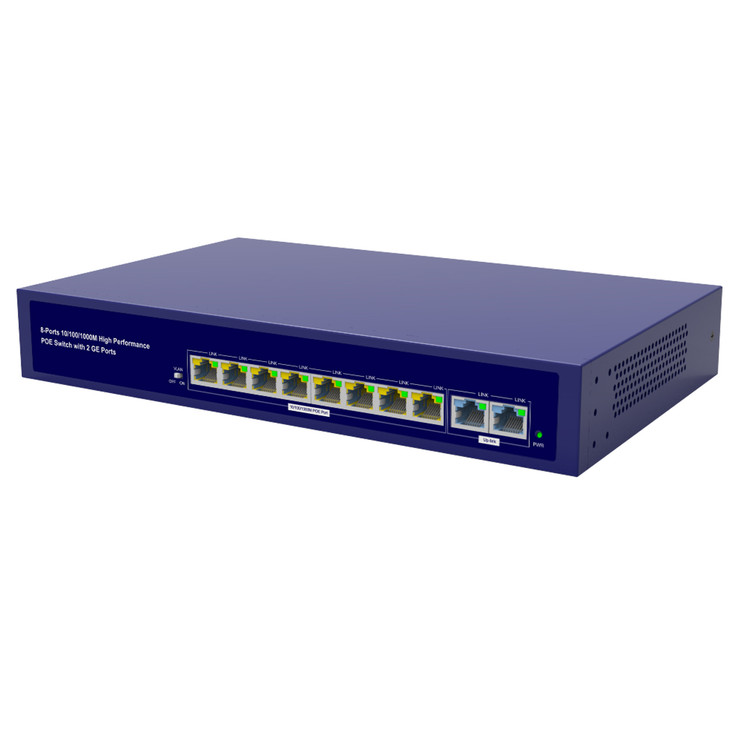 سوییچ ۸ پورت گیگابیت PoE+ اینوورس IN‑1008GP‑2T – توان کل ۱۲۰ وات
