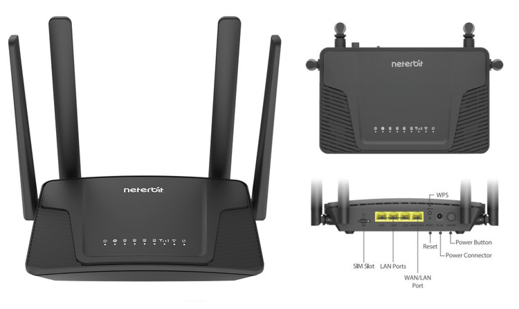 مودم روتر 4G/LTE بی سیم Neterbit مدل NWR-M920 V2 N300